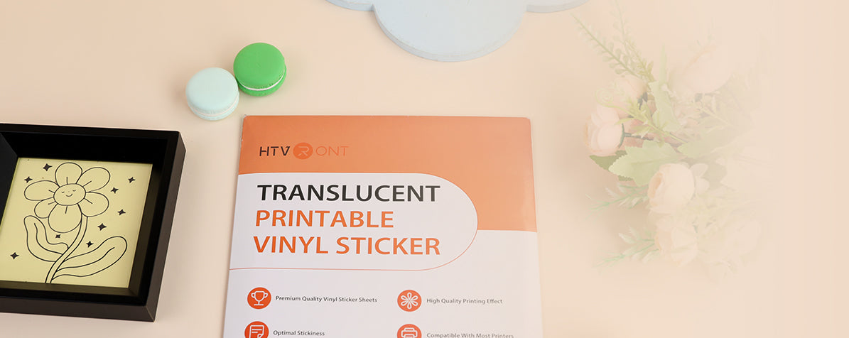 Printable Vinyl - Sticker Paper for Inkjet Printer for Epson (25 Sheets,  8.5 x 11, Anti Jam) - Glossy Printable Sticker Paper - Inkjet Printable