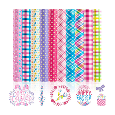 Easter Plaid Heat Transfer Vinyl - 11 Pack Easter Iron on Vinyl for T-Shirts - 12"x10"