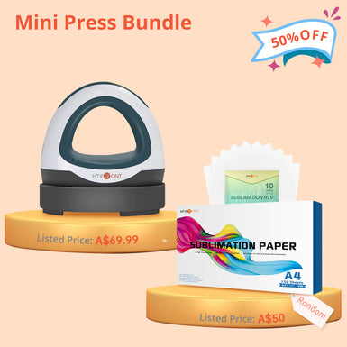 Mini Heat Press Machine + Lucky Bag (Random Sublimation Materials ≥A$60)