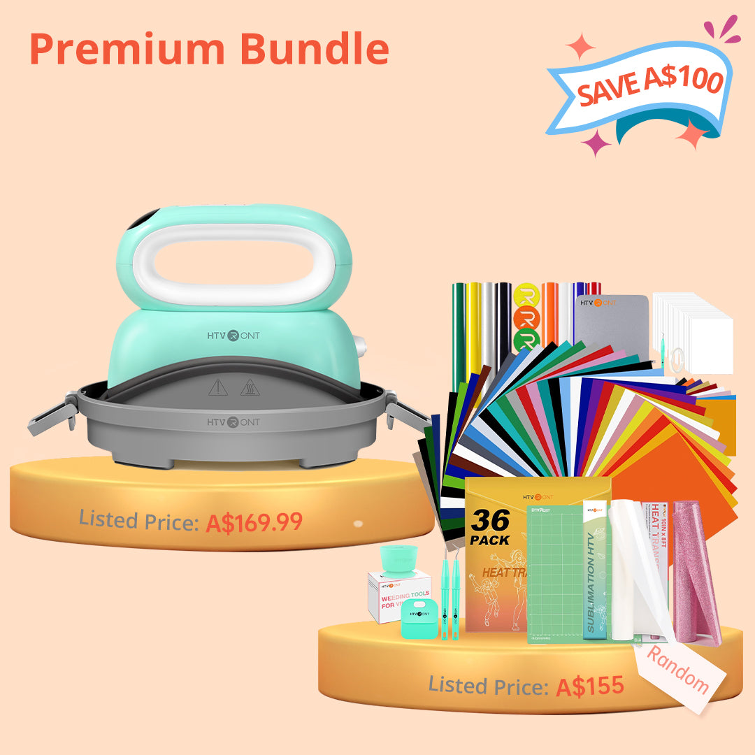 [Premium Bundle]HTVRONT Hat Heat Press Machine+ Super Valued Premium B ...