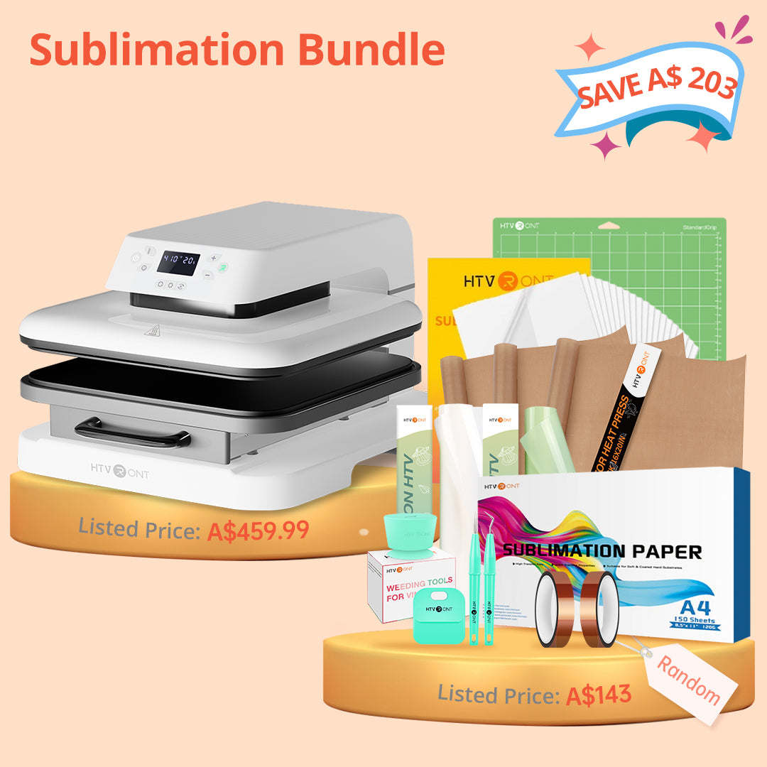 HTVRONT Auto Heat Press Machine 15" x 15" 230V - (2 Colors) & Giveaways