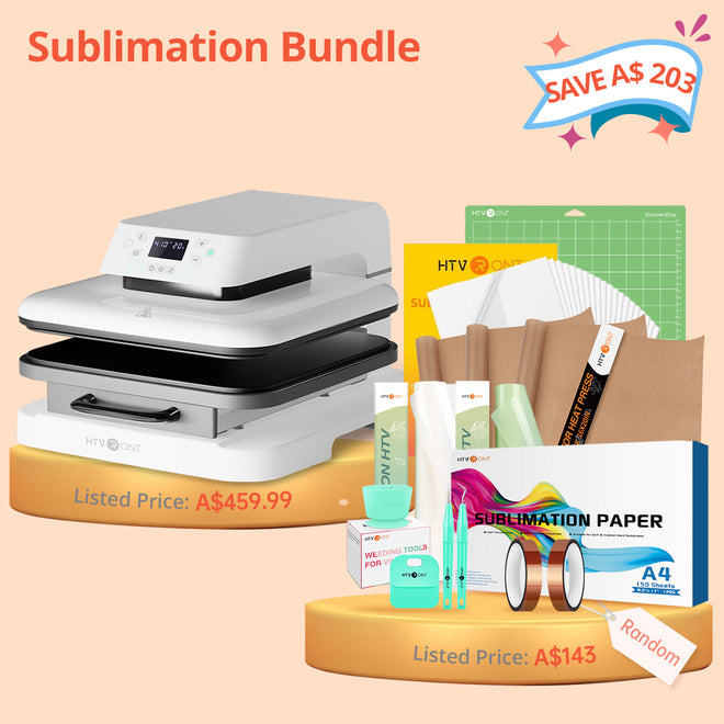 HTVRONT Auto Heat Press Machine 15" x 15"  230V - (2 Colors) & Giveaways