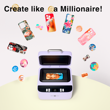 HTVRONT H17 Phone Case Heat Press, Start-up Kit - Bubble Blue