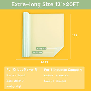 Clear Sublimation HTV for Light Fabric - 12" X 20FT