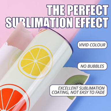 Sublimation Tumbler Blank with Sublimation Paper - Skinny Straight - 20 OZ( 4 Pack)