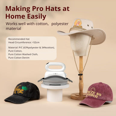 【Special Deals】HTVRONT Hat Heat Press Machine With Lucky box For Free,for trucker hat&cap