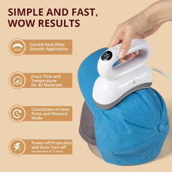 【Special Deals】HTVRONT Hat Heat Press Machine With Lucky box For Free,for trucker hat&cap