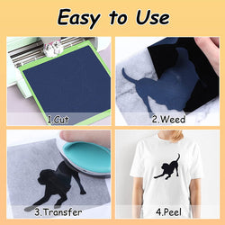 Flock HTV Heat Transfer Vinyl-12" x 6FT(2 colors)