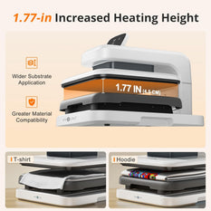 HTVRONT Auto Heat Press 2 - Smart 230V - Essential Budle