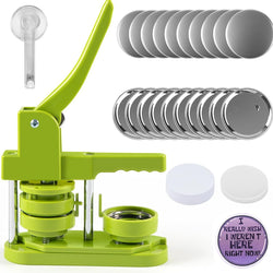 Button Maker Machine 58mm with Free 110pcs Button Supplies - No Need to Install Pin Maker