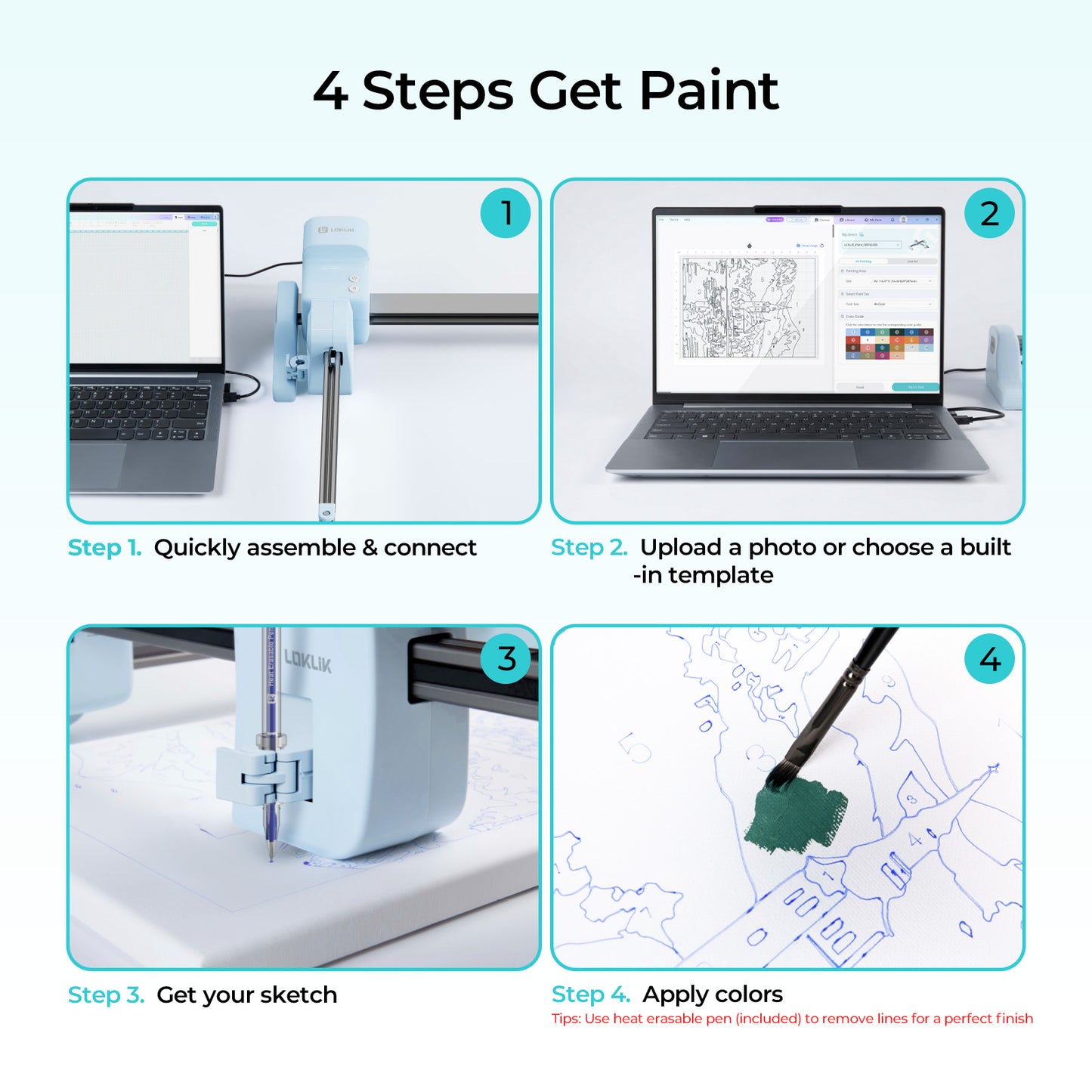 LOKLiK-HTVRONT iPaint | AI-Powered Painting Machine