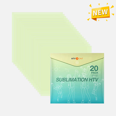 Clear Sublimation HTV for Light Fabric - 20 Pack 12" X 12"