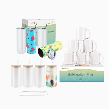 All-In-One Cup Sst Value A$126(Mugs Blanks + Glass Blanks + Sublimation Tumbler Blank)