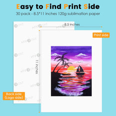 Sublimation Paper 8.5 x 11 inches - 30 Sheets/150 Sheets