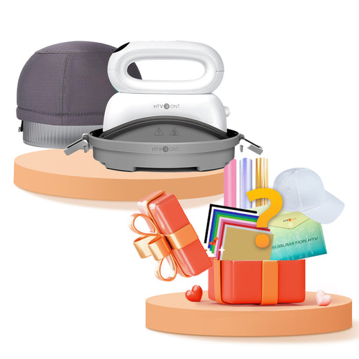 【Special Deals】HTVRONT Hat Heat Press Machine With Lucky box For Free,for trucker hat&cap
