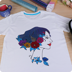 Glitter Heat Transfer Vinyl Rolls - 10" x 5Ft (8 Colors Available)