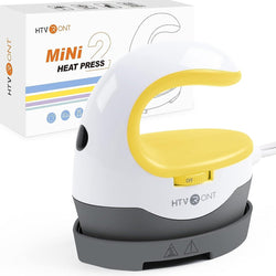 HTVRONT Mini2 Portable Iron Heat Press Machine - for T Shirts, Hats