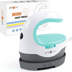 HTVRONT Mini2 Portable Iron Heat Press Machine - for T Shirts, Hats