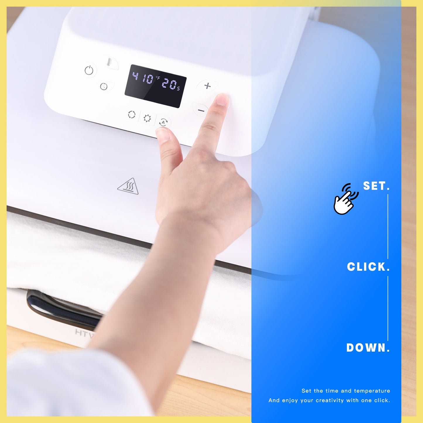 HTVRONT Auto Heat Press Machine 15" x 15" 230V - (2 Colors) & Giveaways