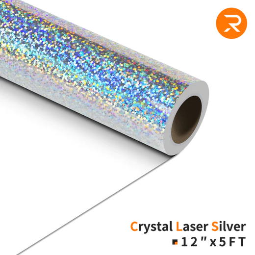 Crystal Holographic Heat Transfer Vinyl Roll - 12"x5 Ft (7 Colors)