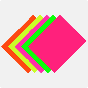 Heat Transfer Vinyl Bundle - 12"x10 Inch 5 Pack(5 Assorted Fluorescent Colors )