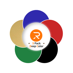 Heat Transfer Vinyl Bundle - 12"x10" 5 Pack(5 Assorted Deep Colors)