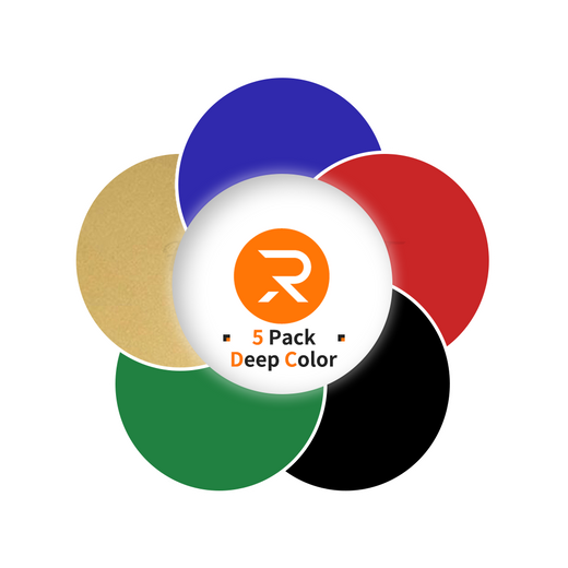 Heat Transfer Vinyl Bundle - 12"x10" 5 Pack(5 Assorted Deep Colors)