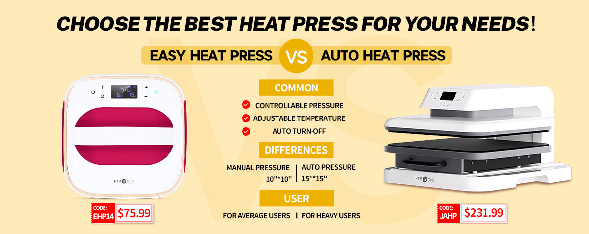 Easy heat press vs Auto heat press