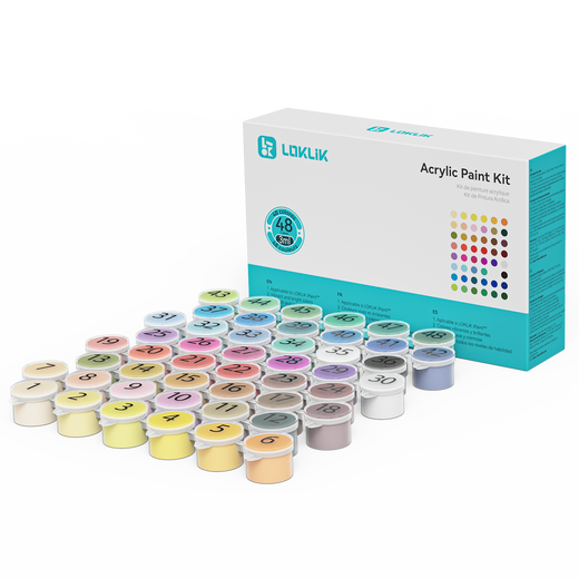 [LOKLiK iPaint]48 Colors Acrylic Paint Set (3ml each) *1