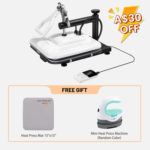 [⚡Flash Deal] Manual Heat Press Machine 15" x 15" 230V - (2 Colors) & Free Mini Heat Press