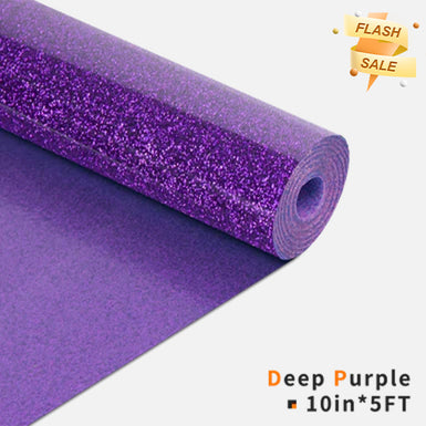 【Mid-Year Sale】Glitter HTV Heat Transfer Vinyl Rolls - 10" x 5FT