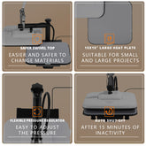 [⚡Flash Deal] Manual Heat Press Machine 15" x 15" 230V - (2 Colors) & Free Mini Heat Press
