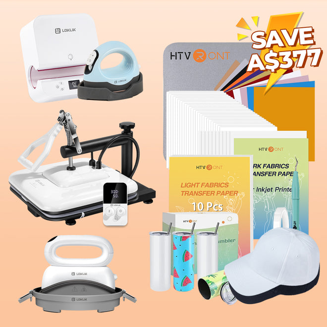 [All-in-One Bundle] Manual+Tumber+Hat Heat Press Machine + Great Accessories Bundle