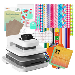 【Best Deal】HTVRONT Auto Heat Press 2+Great Value Bundle