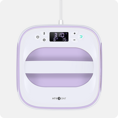 HTVRONT 10" x 10" (25 x 25 cm) Heat Press Machine (230V) - Standard Kit - Purple