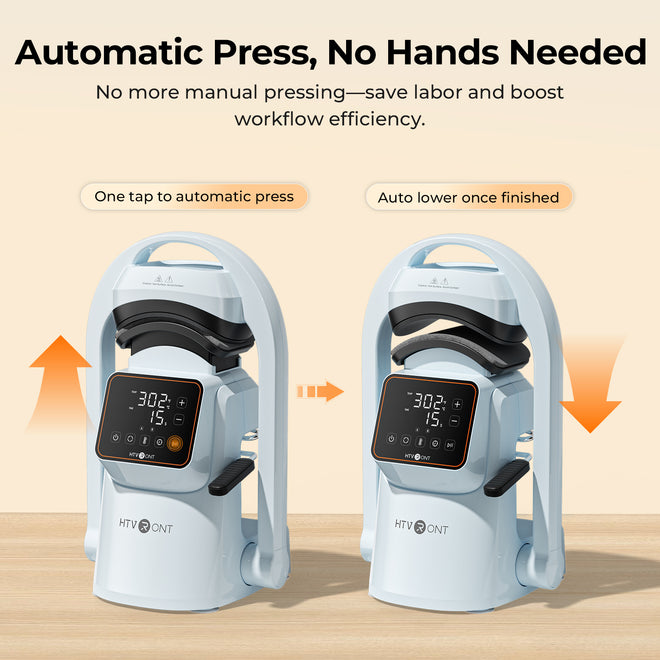 【Pre-Order Shipping By Late September】New! HTVRONT A300 Auto Hat Heat Press