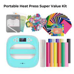 HTVRONT Portable Heat Press Machine Super Value  Kit