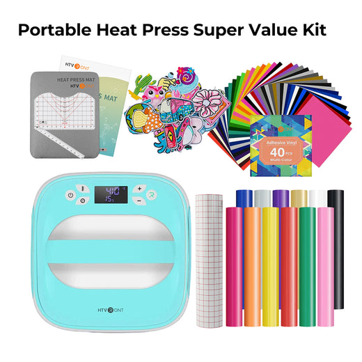 HTVRONT Portable Heat Press Machine Super Value  Kit