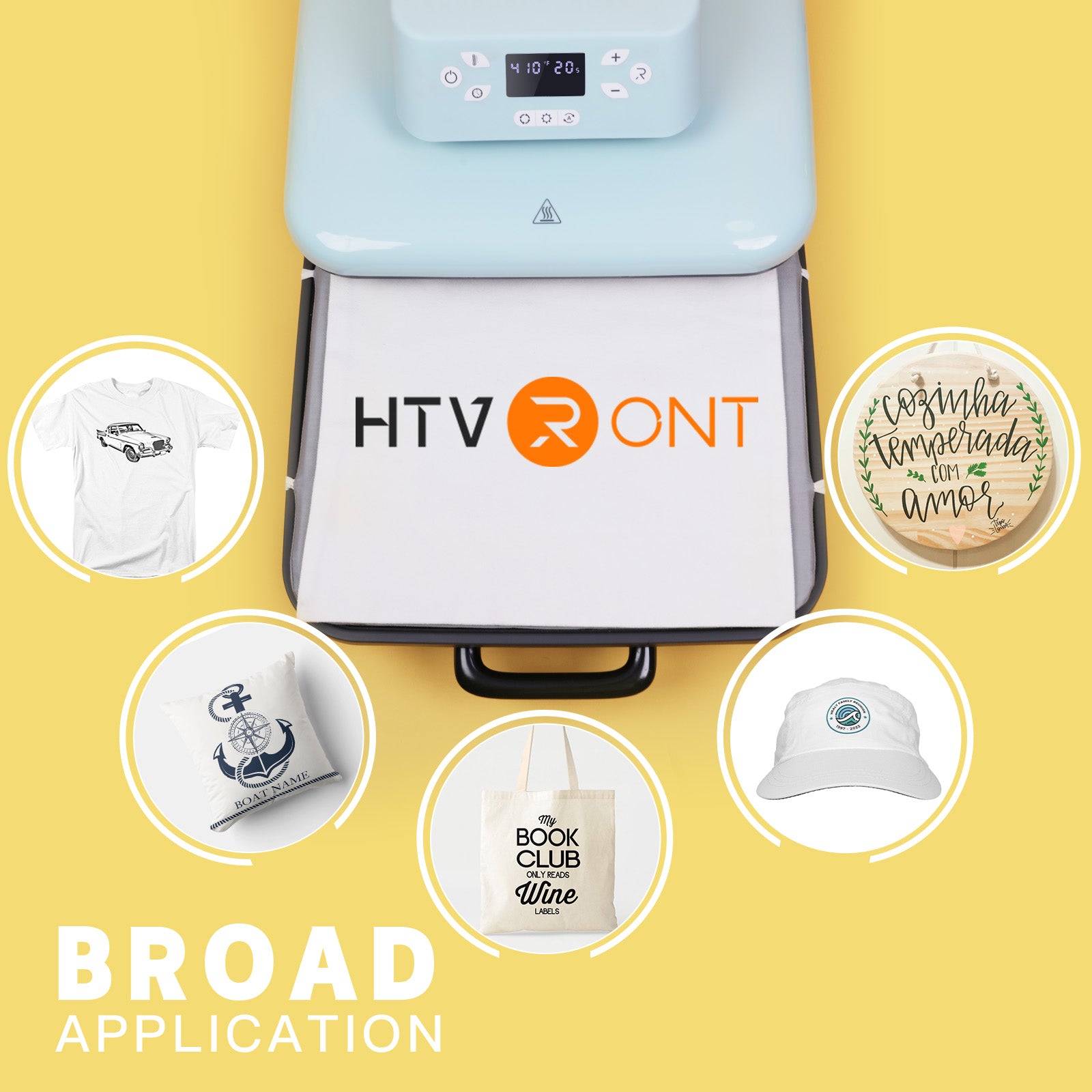 HTVRONT Auto Heat Press 15" x 15"  230V - (2 Colors)  - Standard Kit - White