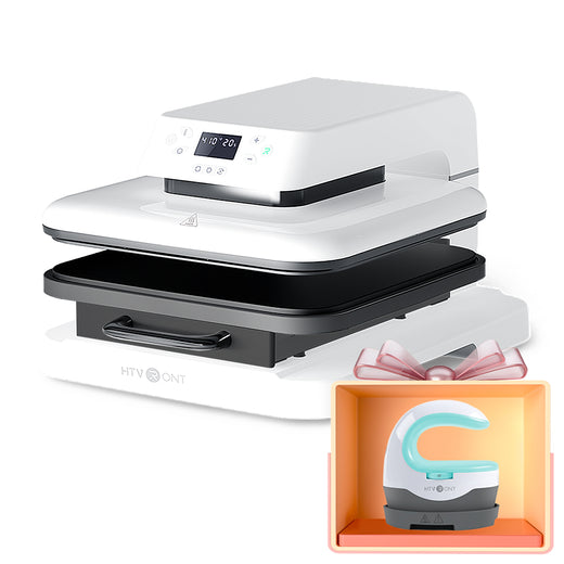 [Buy 1 Get 2]HTVRONT Auto Heat Press Machine 15" x 15" 110V & Free Mini Heat Press Machine