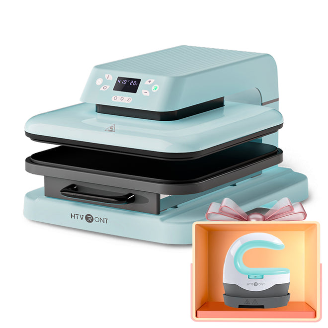 [Buy 1 Get 2]HTVRONT Auto Heat Press Machine 15" x 15" 230V & Free Mini Heat Press Machine