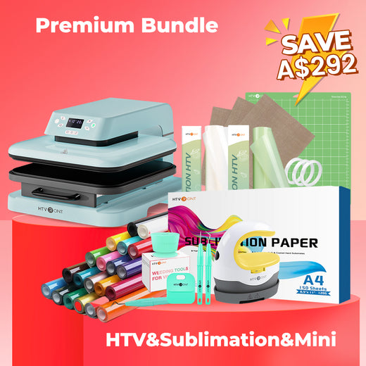 [Premium Bundle] Auto Heat Press Machine & Great Value Box Worth A$262