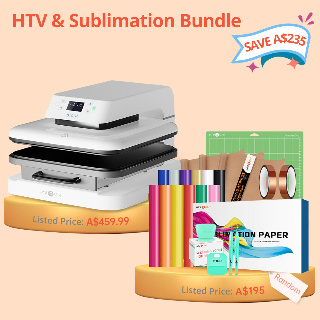 HTVRONT Auto Heat Press 15" x 15"  230V - (2 Colors) & Giveaways