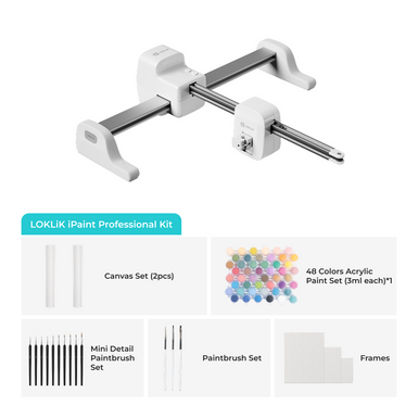 LOKLiK-HTVRONT iPaint | AI-Powered Painting Machine - Professional Kit - Daisy White