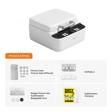 HTVRONT H17 Phone Case & Airpods 4 Heat Press - Daisy White