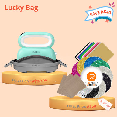 [Lucky Bag]Hat Heat Press Machine&Lucky bag(≥20pcs HTV Materials+Random Tools≥A＄50)