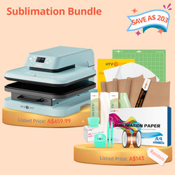 [Sublimation Bundle] Auto Heat Press Machine + Sublimation Bundle Worth A$143