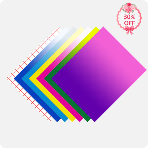Cold Color Changing Adhesive Vinyl Bundle - 12" x 10" 8 pack