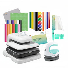 [Ultimate Premium Bundle]LOKLiK Auto Heat Press 2 +Premium Bundle(Multicolor HTV Roll*12+150 sheets Sublimation Paper A4+Sublimation HTV Roll+PUFF HTV*8+Mini2 Heat Press Machine+Heat Press Mat+Cutting Mat+Weeding Tools≥297 A＄)