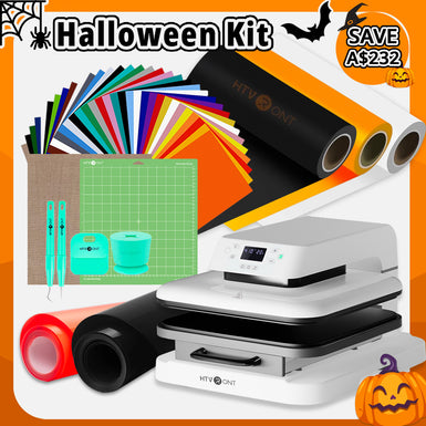 [🎃Halloween Kit] Auto Heat Press Machine 15"x15" + Heat Transfer Vinyl & Tools Bundle